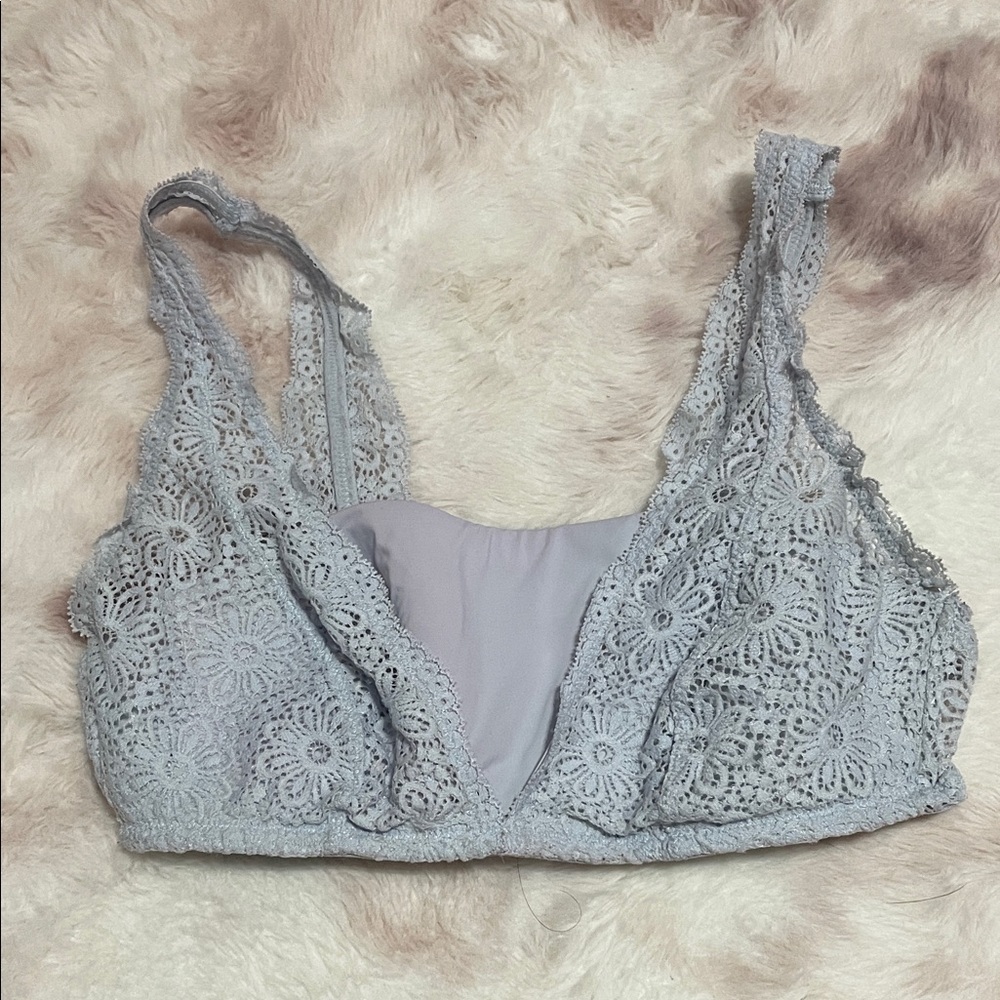 Delicate Lace Bralette in light blue
